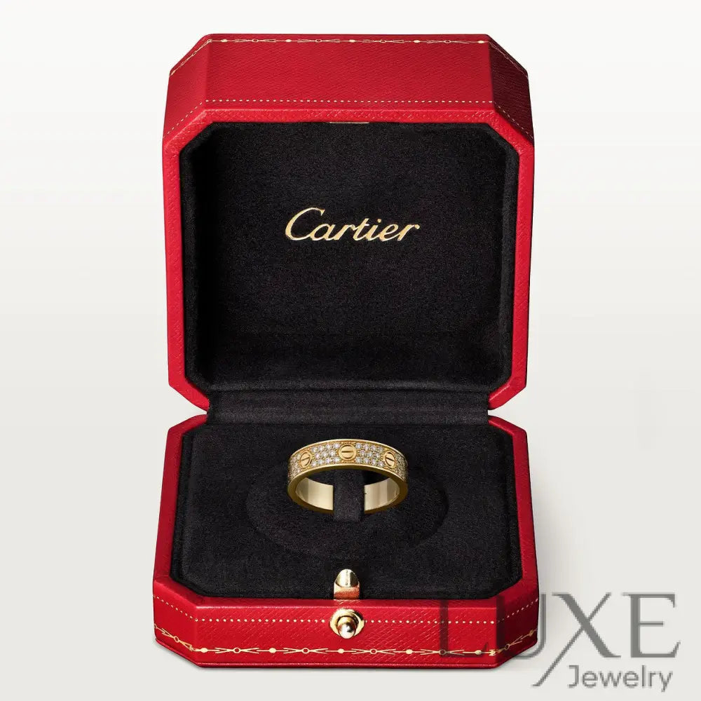 BAGUE CARTIER LOVE PAVÉE GOLD bague