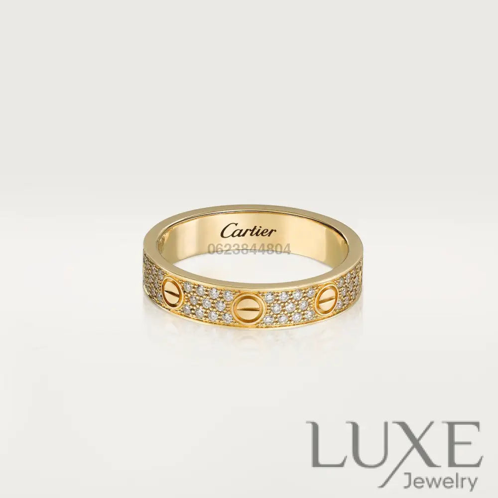 BAGUE CARTIER LOVE PAVÉE GOLD bague
