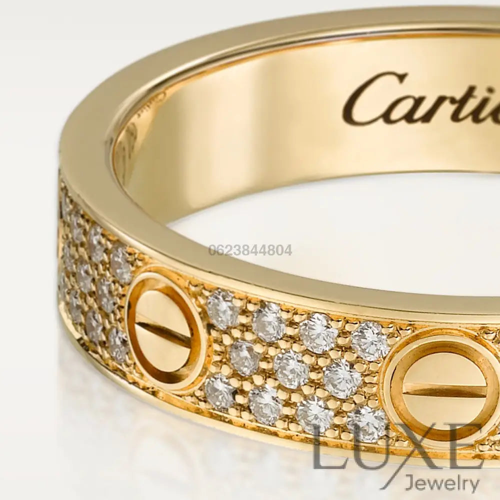 BAGUE CARTIER LOVE PAVÉE GOLD bague