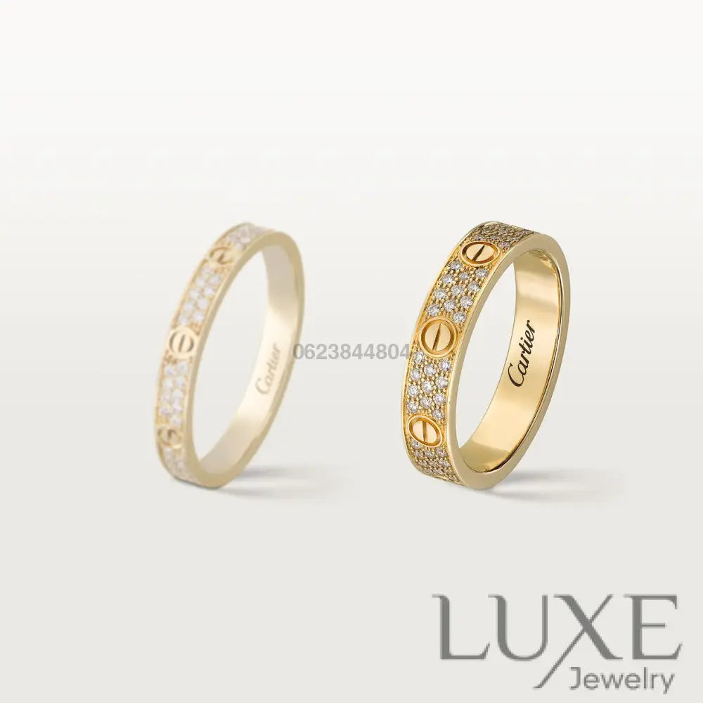 BAGUE CARTIER LOVE PAVÉE GOLD bague