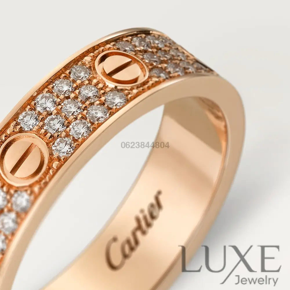 BAGUE CARTIER LOVE PAVÉE ROSE GOLD bague