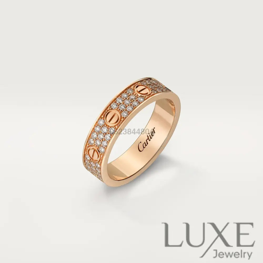BAGUE CARTIER LOVE PAVÉE ROSE GOLD bague