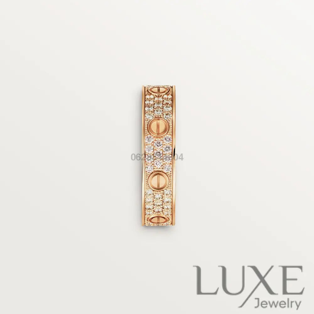 BAGUE CARTIER LOVE PAVÉE ROSE GOLD bague