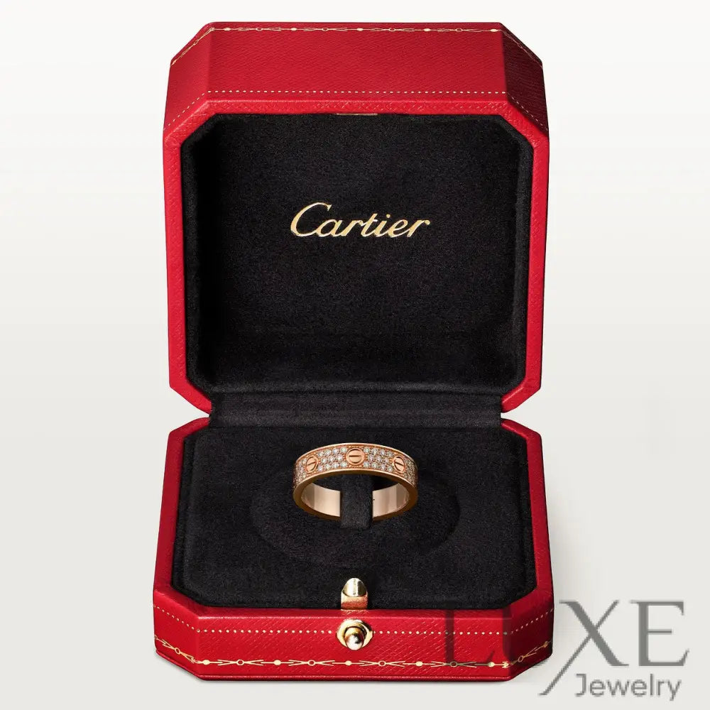 BAGUE CARTIER LOVE PAVÉE ROSE GOLD bague