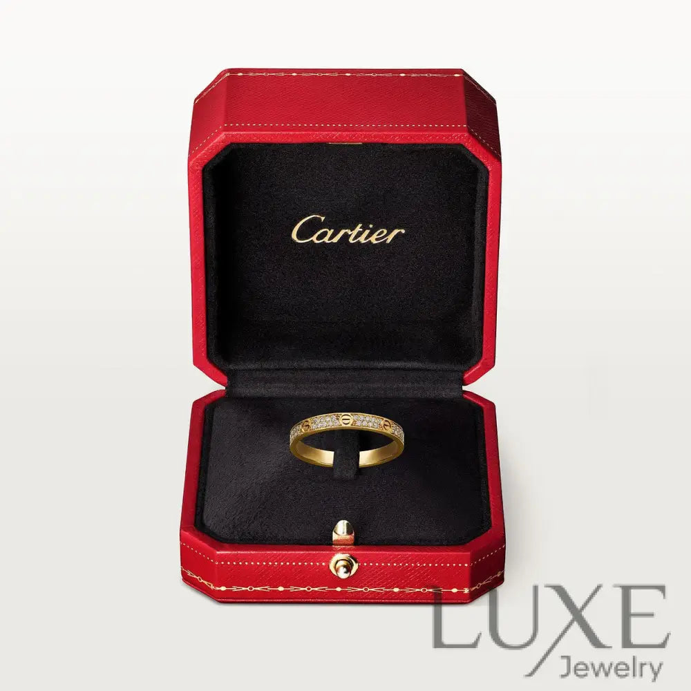 BAGUE CARTIER LOVE PETIT MODÈLE PAVÉ ROSE GOLD bague