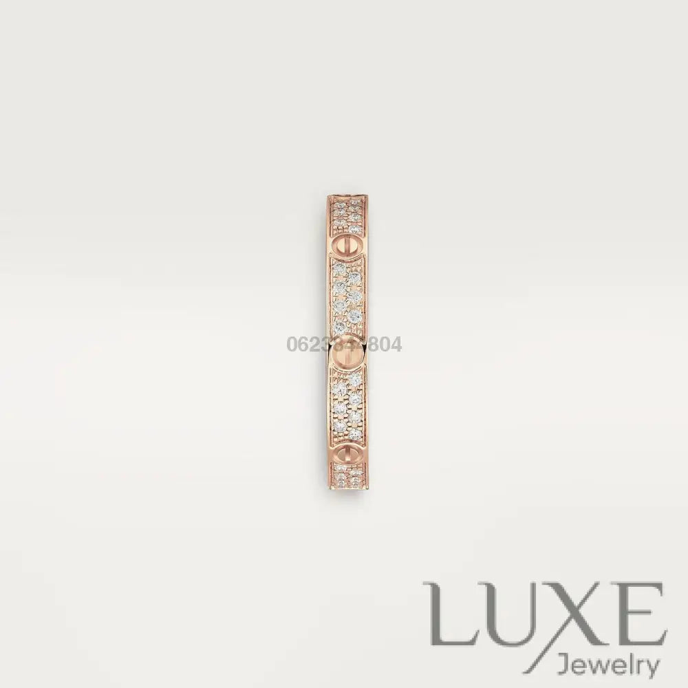 BAGUE CARTIER LOVE PETIT MODÈLE PAVÉ ROSE GOLD bague