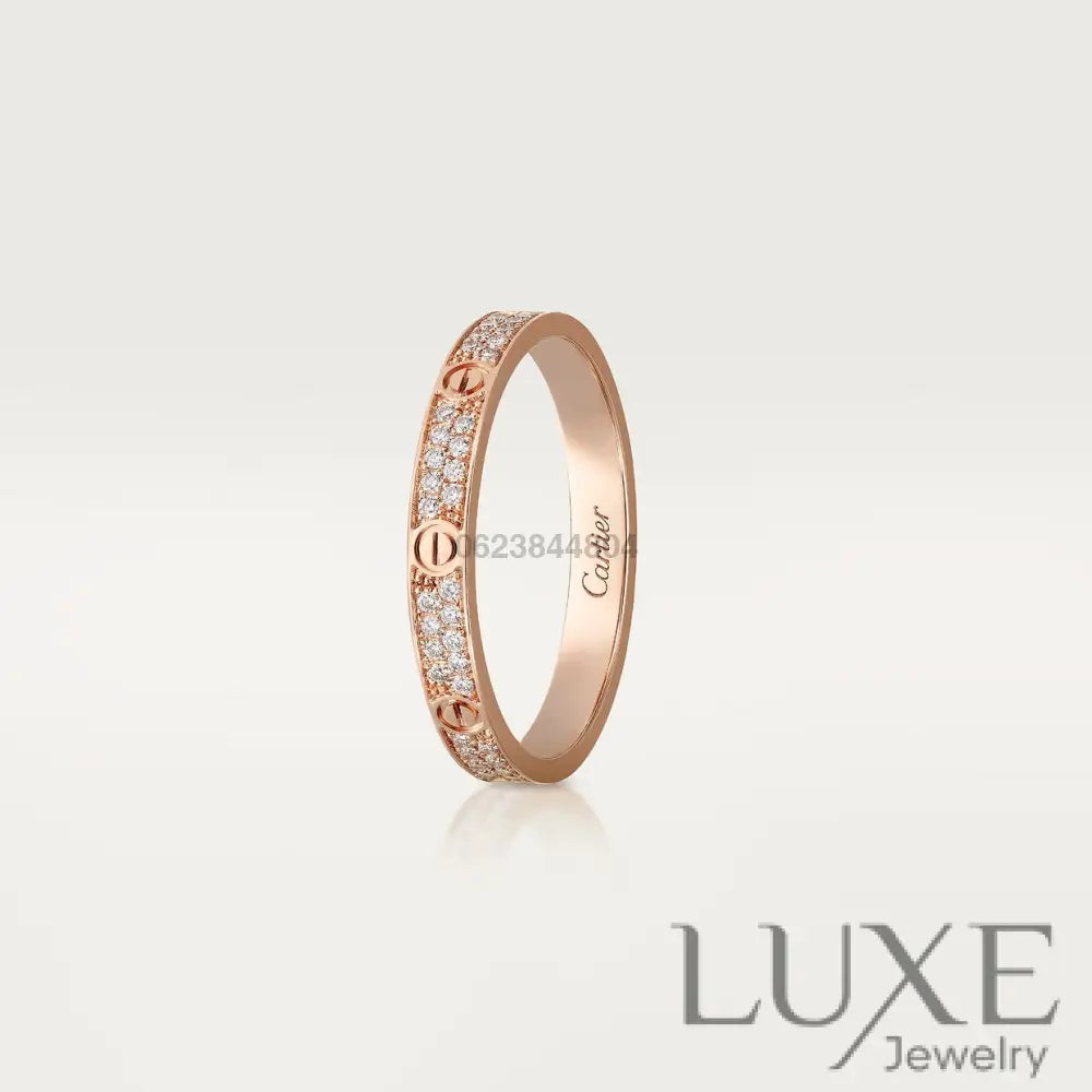 BAGUE CARTIER LOVE PETIT MODÈLE PAVÉ ROSE GOLD bague