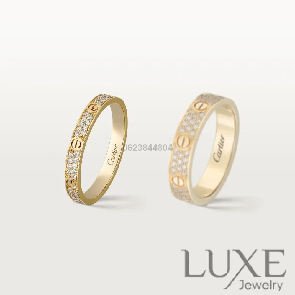 BAGUE CARTIER PETIT MODÈLE PAVÉ GOLD bague