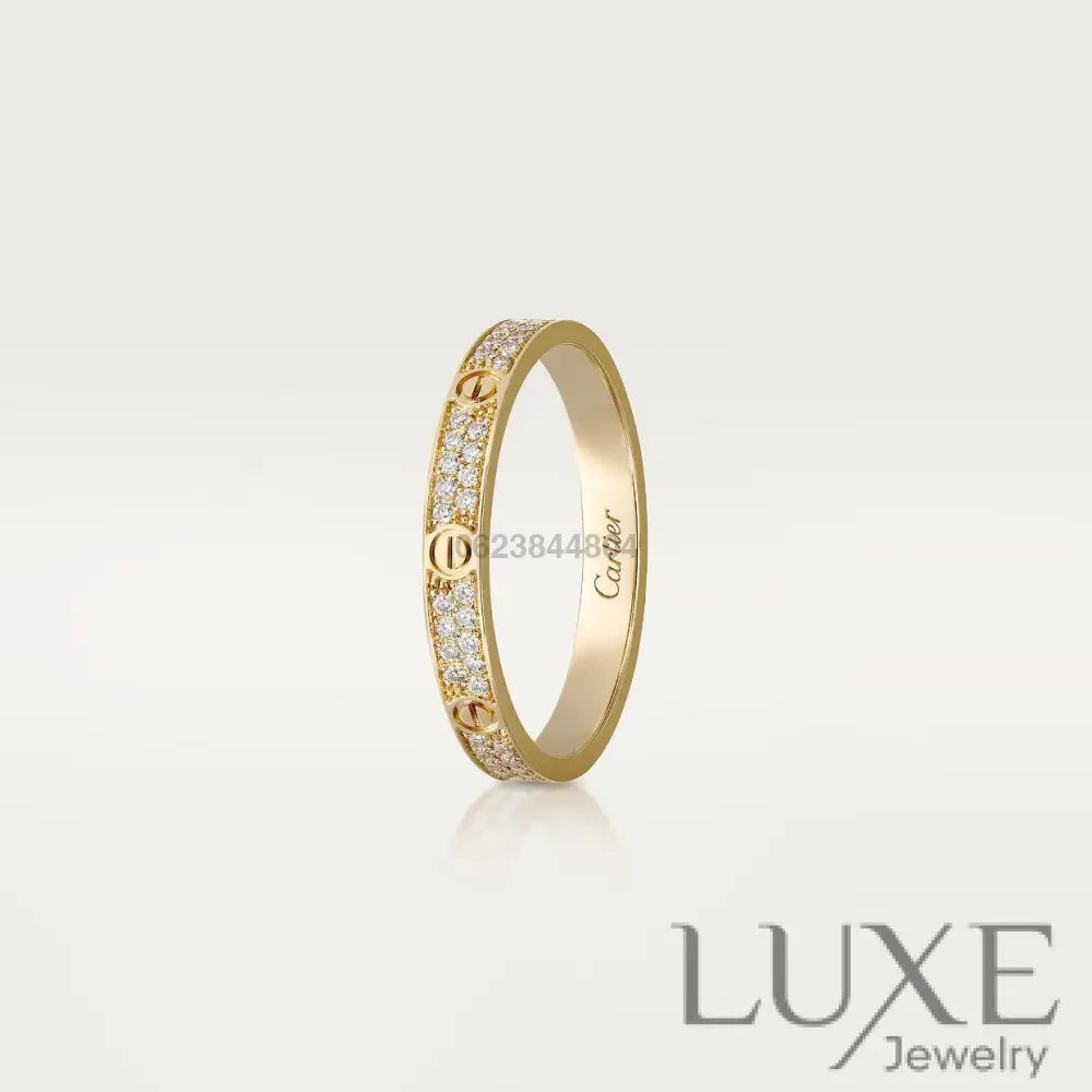 BAGUE CARTIER PETIT MODÈLE PAVÉ GOLD bague