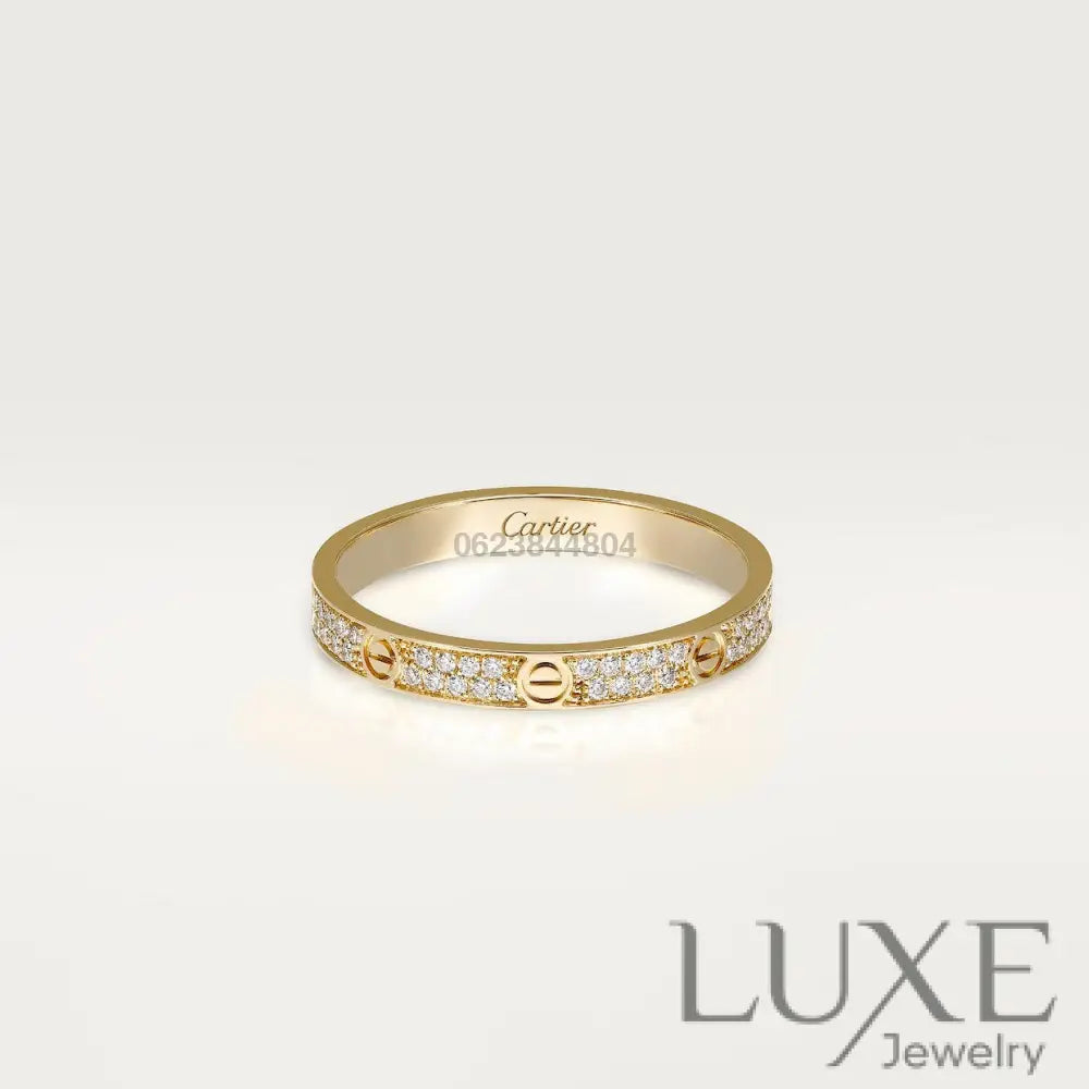 BAGUE CARTIER PETIT MODÈLE PAVÉ GOLD bague
