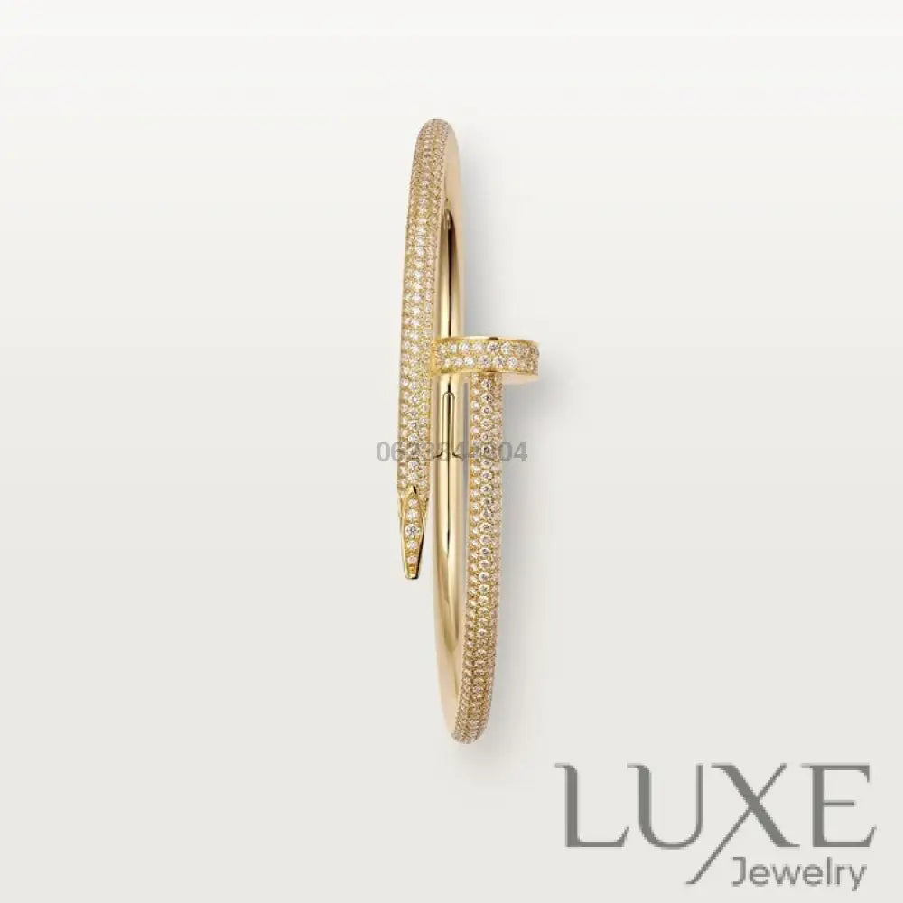 BRACELET CARTIER JUSTE UN CLOU MODÉLE CLASSIQUE SEMI PAVÉ GOLD Bracelet Cartier