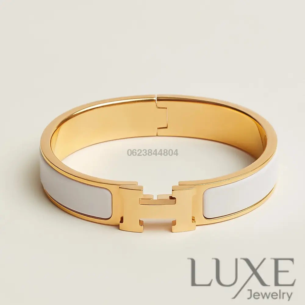 BRACELET Hermès Blanc or Bracelet
