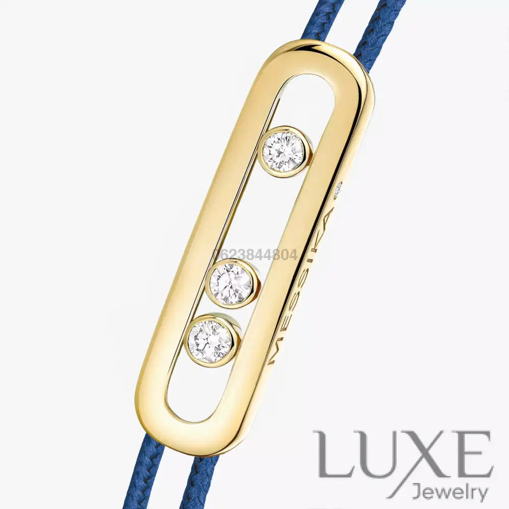 BRACELET MESSIKA CORDE BLEU MARINE GOLD Bracelet Messika