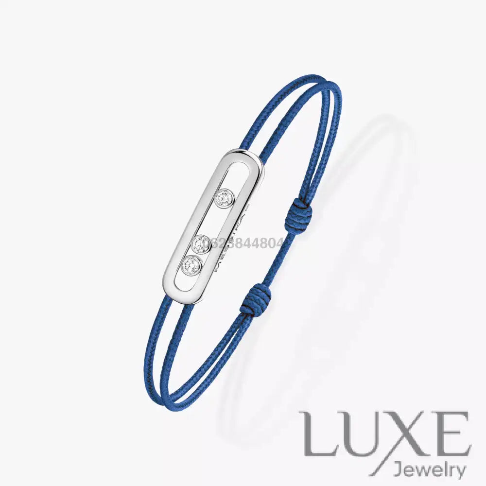 BRACELET MESSIKA CORDE BLEU MARINE WHITE GOLD Bracelet Messika