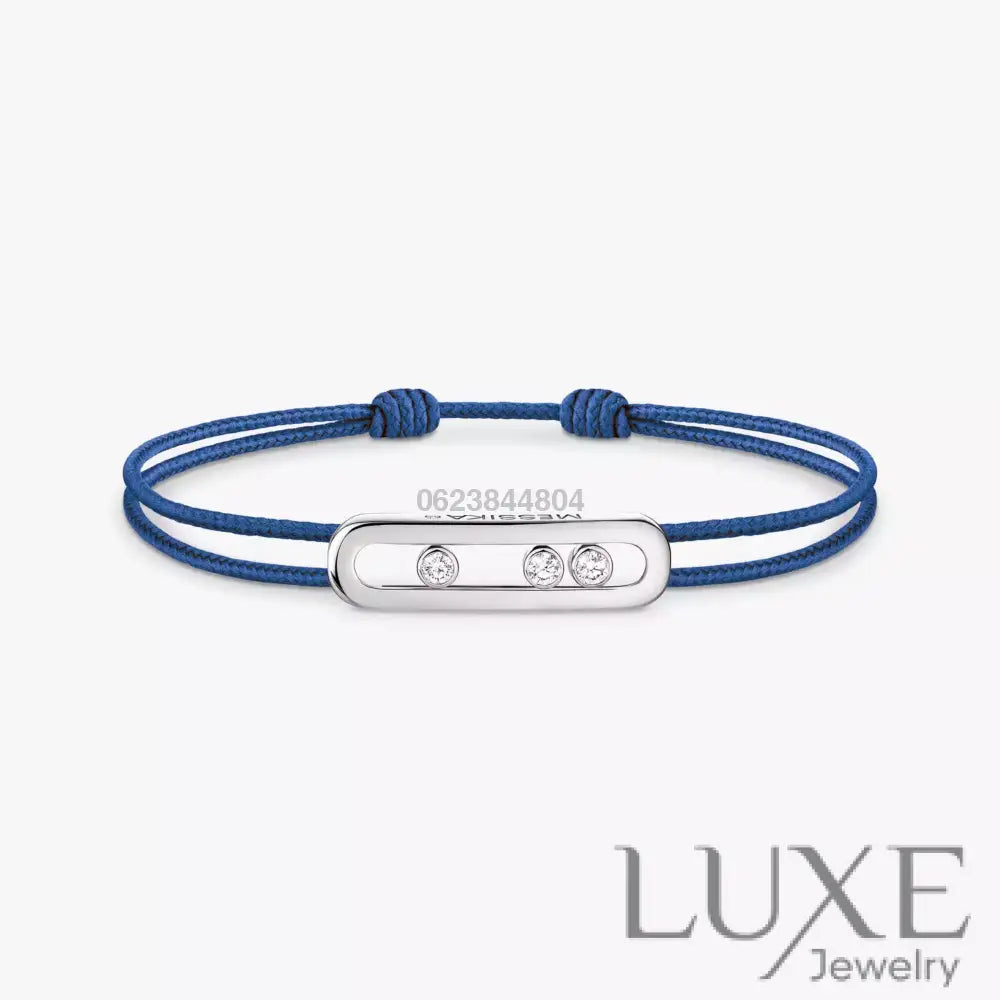 BRACELET MESSIKA CORDE BLEU MARINE WHITE GOLD Bracelet Messika