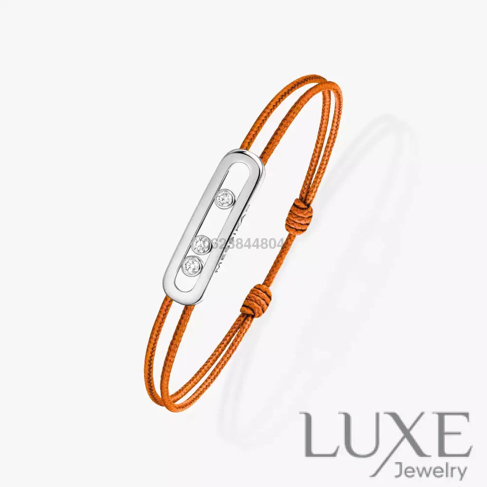 BRACELET MESSIKA CORDE ORANGE WHITE GOLD Bracelet Messika