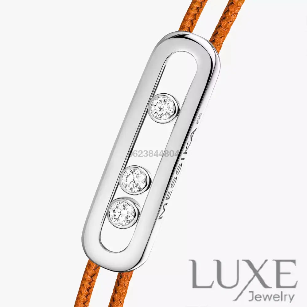 BRACELET MESSIKA CORDE ORANGE WHITE GOLD Bracelet Messika