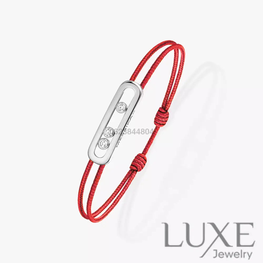 BRACELET MESSIKA CORDE ROUGE WHITE GOLD Bracelet Messika