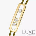 BRACELET MESSIKA CORDE VERT KAKI GOLD Bracelet Messika