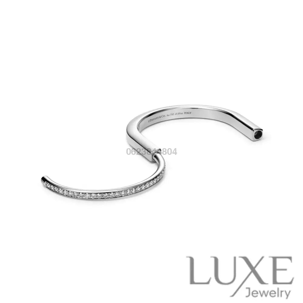 BRACELET TIFFANY & CO LOCK PERLEE WHITE GOLD