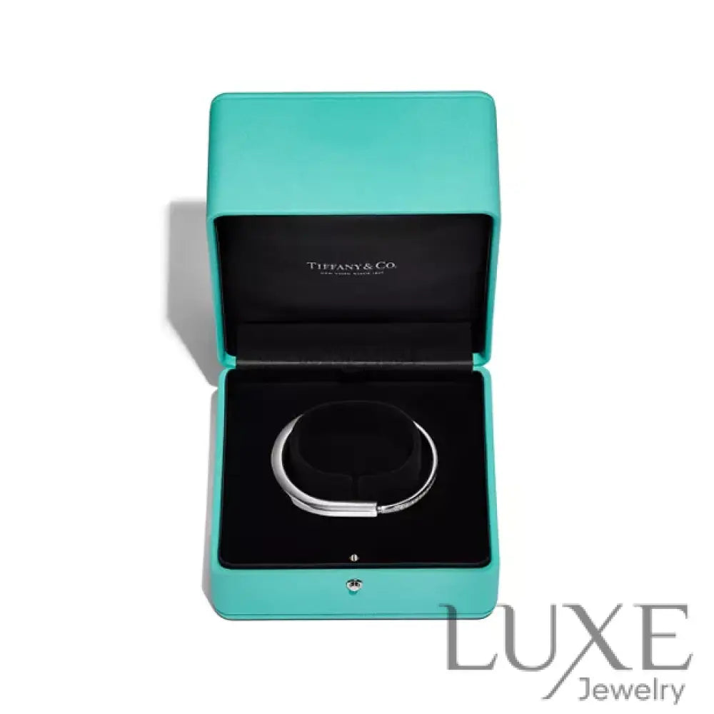 BRACELET TIFFANY & CO LOCK PERLEE WHITE GOLD