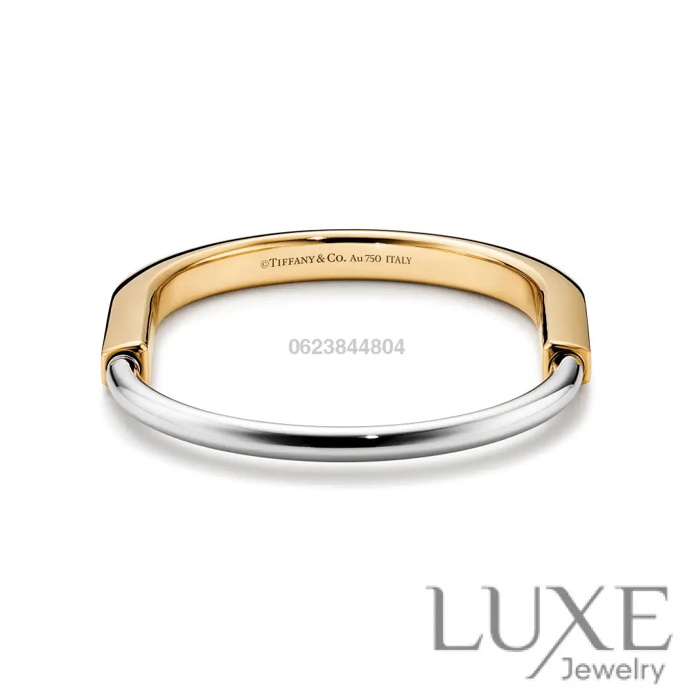 BRACELET TIFFANY & CO LOCK WHITE GOLD ET GOLD
