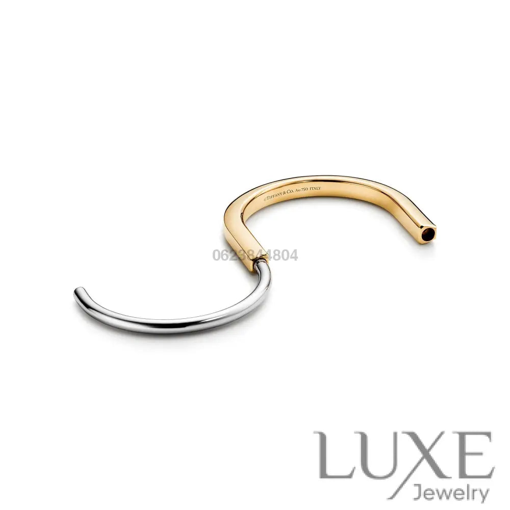 BRACELET TIFFANY & CO LOCK WHITE GOLD ET GOLD