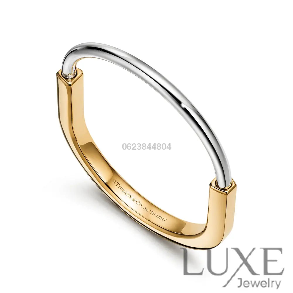 BRACELET TIFFANY & CO LOCK WHITE GOLD ET GOLD