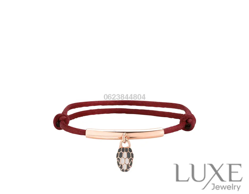 BRACELETS BVLGARI SERPENTI FOREVER CORDE ROUGE ROSE GOLD Bracelet BVLGARI