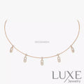 COLLIER MESSIKA CHOKER MOVE UNO PAMPILLE PAVE ROSE GOLD