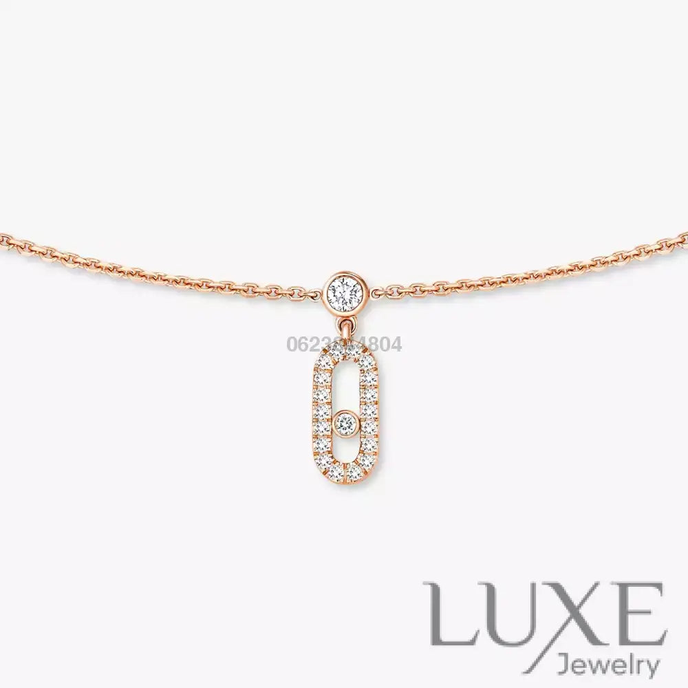 COLLIER MESSIKA CHOKER MOVE UNO PAMPILLE PAVE ROSE GOLD