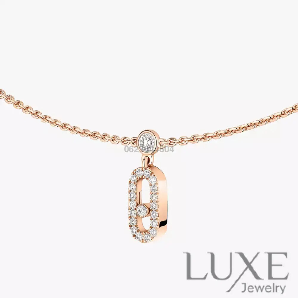 COLLIER MESSIKA CHOKER MOVE UNO PAMPILLE PAVE ROSE GOLD