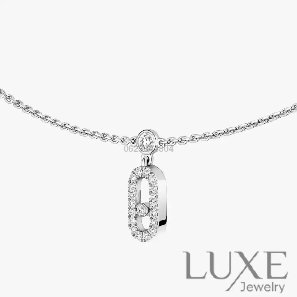 COLLIER MESSIKA CHOKER MOVE UNO PAMPILLE PAVE WHITE GOLD
