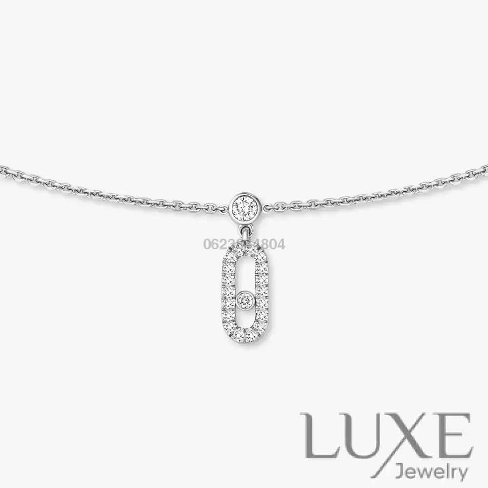 COLLIER MESSIKA CHOKER MOVE UNO PAMPILLE PAVE WHITE GOLD