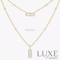 COLLIER MESSIKA MOVE UNO 2 ROWS PAVÉ GOLD