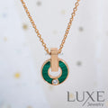Collier Owatch ™️GARI NECKLACE PINK GOLD MALACHITE Pink Gold Necklaces
