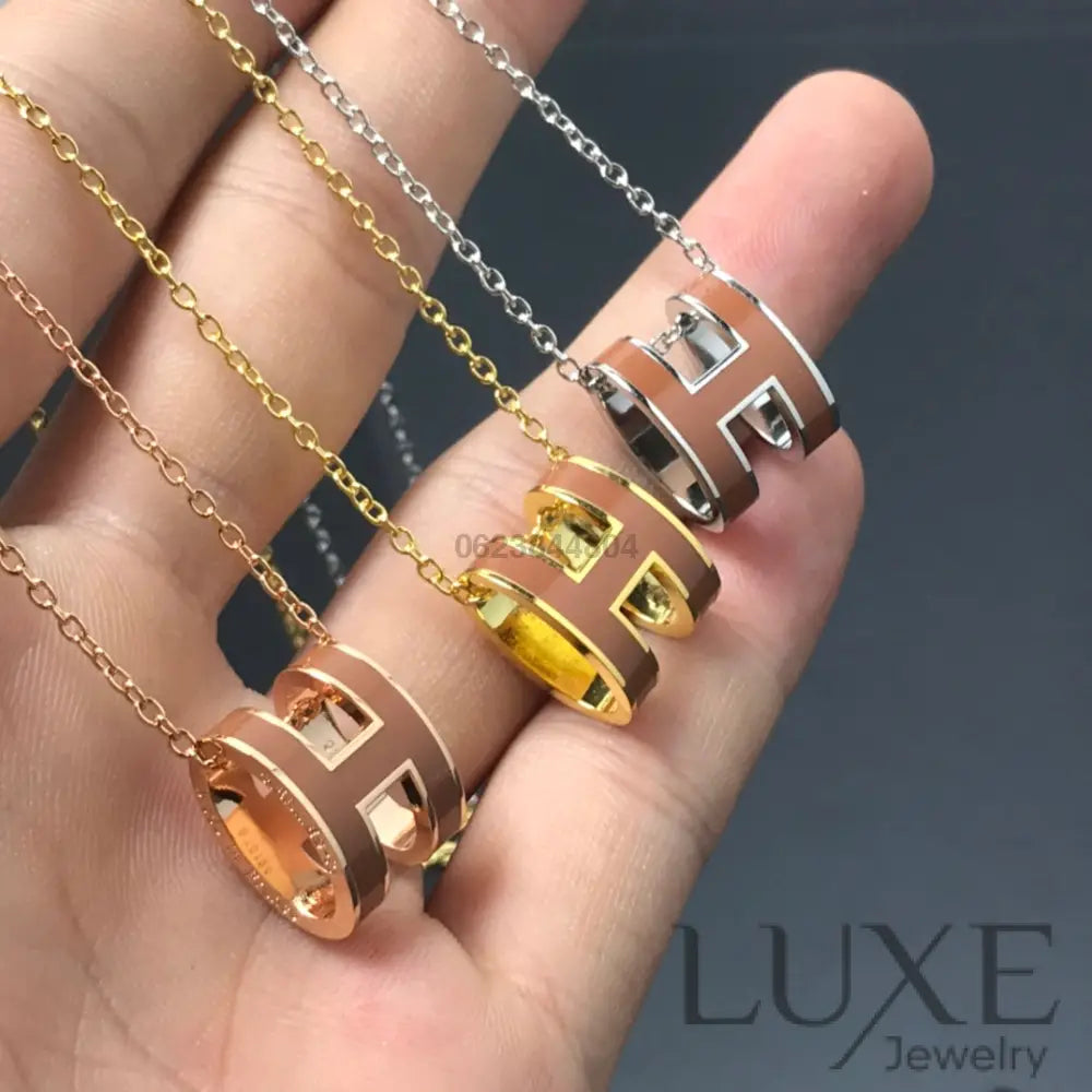 Collier Owatch ™️H NECKLACE BROWN Pink Gold Necklaces