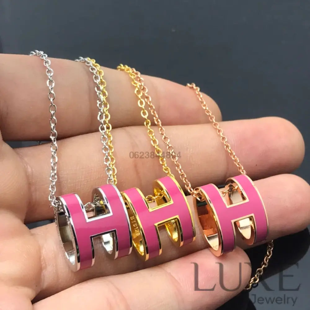 Collier Owatch ™️ H NECKLACE PINK Pink Gold Necklaces