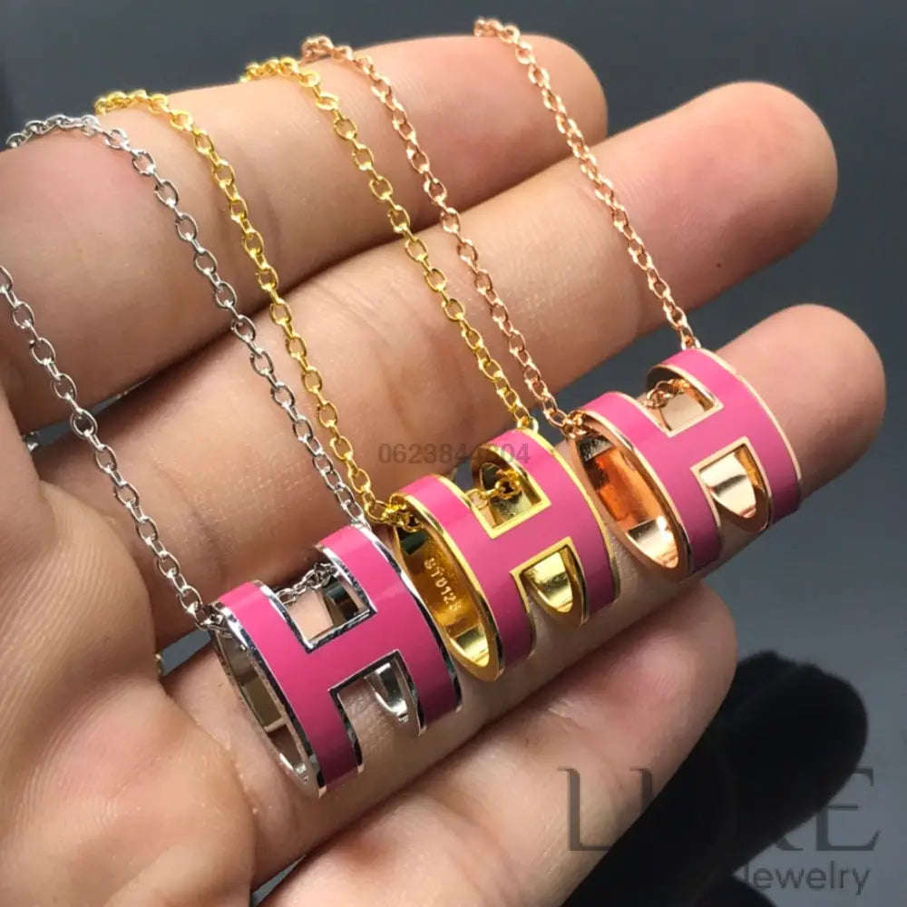 Collier Owatch ™️ H NECKLACE PINK Gold Necklaces