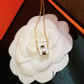 Collier Owatch ™️ H WHITE SQUARE GOLD NECKLACE Gold Necklaces