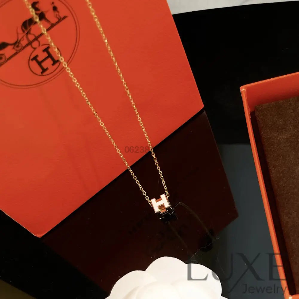 Collier Owatch ™️ H WHITE SQUARE GOLD NECKLACE Gold Necklaces
