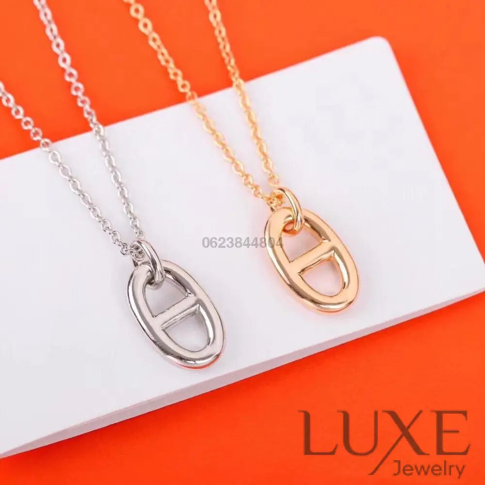 Collier Owatch ™️ HM PIG NOSE NECKLACE Pink Gold Necklaces