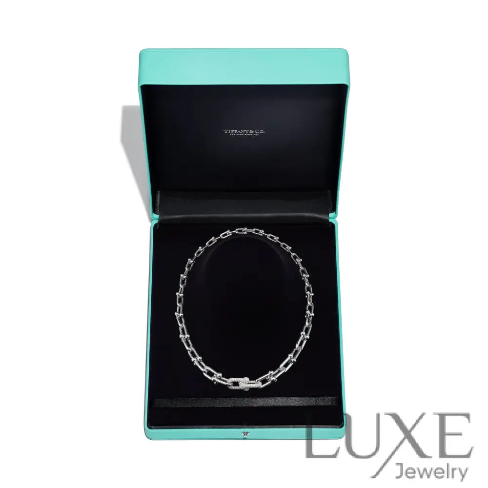 COLLIER TIFFANY & CO GRADUATED LINK NECKLACE DIAMONDS WHITE-GOLD bague