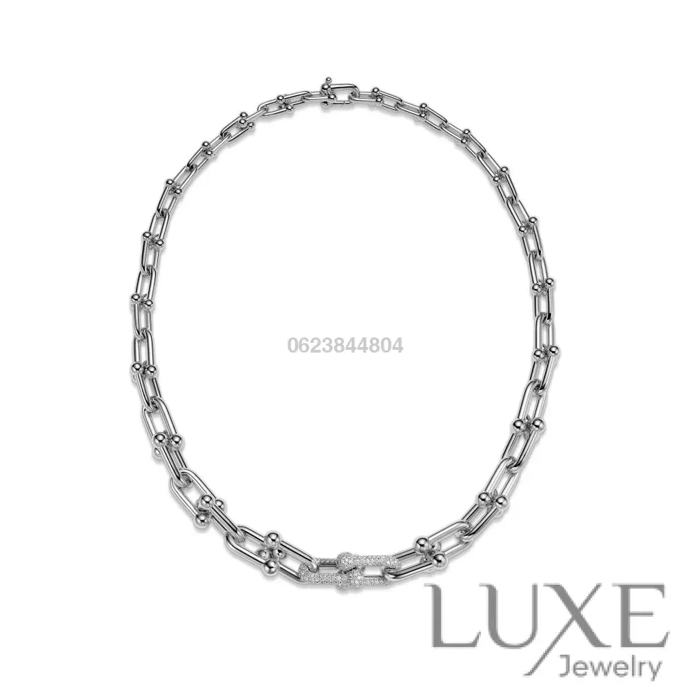 COLLIER TIFFANY & CO GRADUATED LINK NECKLACE DIAMONDS WHITE-GOLD bague