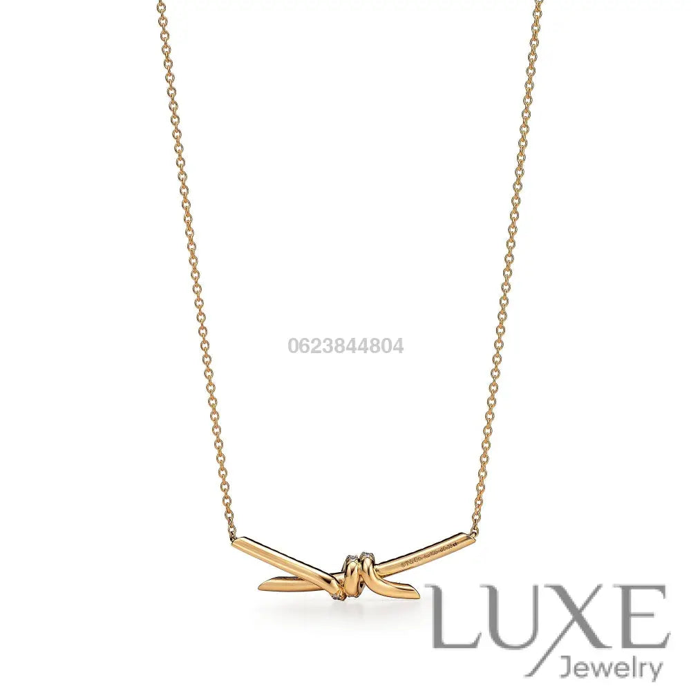 COLLIER TIFFANY & CO KNOT PENDENTIF DIAMONDS-GOLD bague
