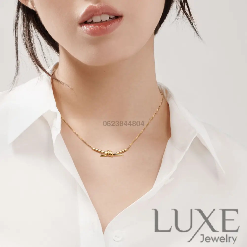 COLLIER TIFFANY & CO KNOT PENDENTIF-GOLD bague
