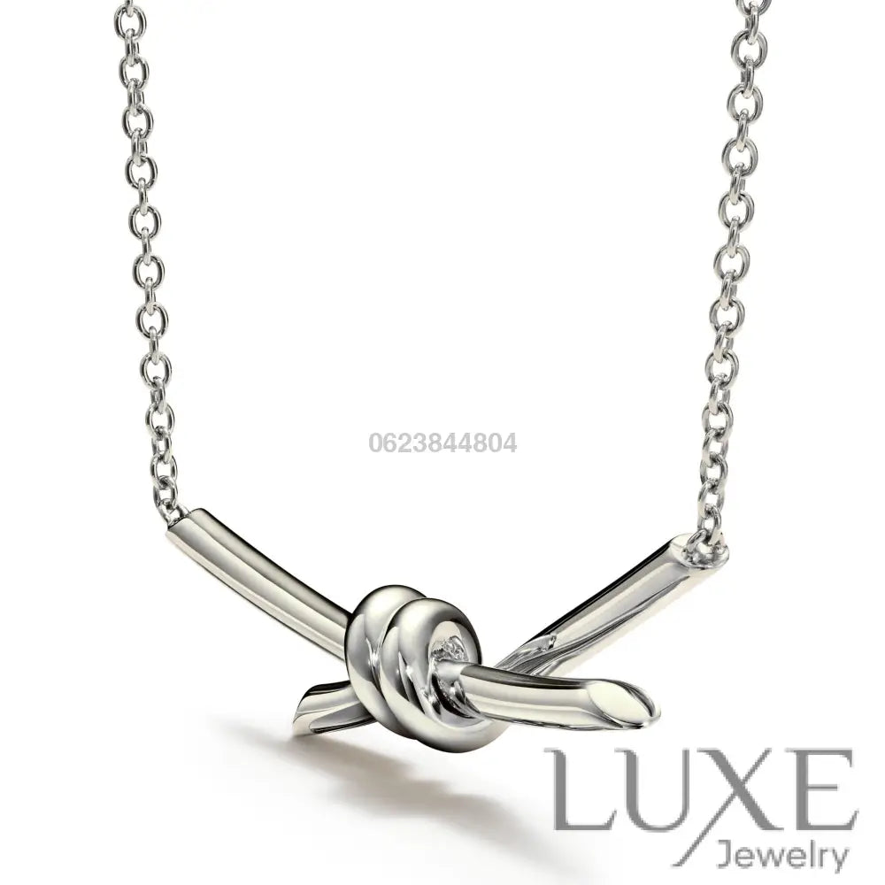 COLLIER TIFFANY & CO KNOT PENDENTIF WHITE GOLD bague