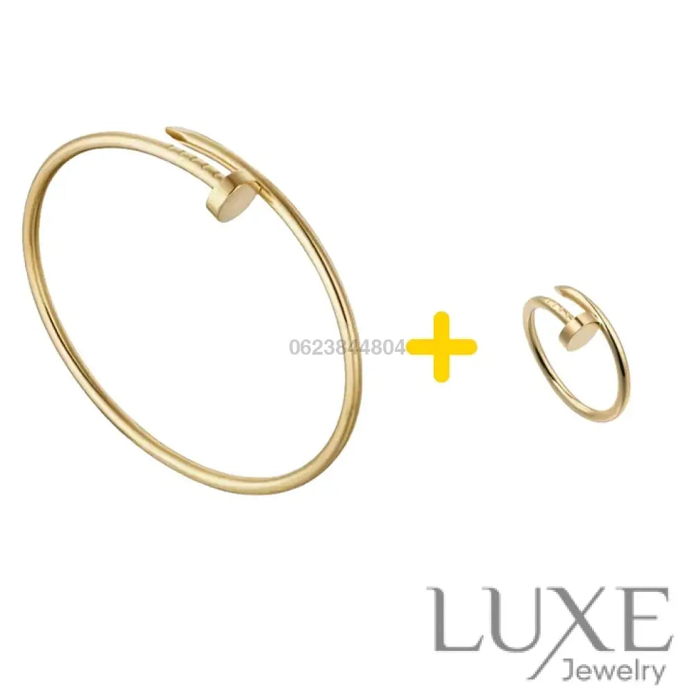 Ensemble de la collection « Juste un Clou » – bracelet et bague petit modèle Bracelet Cartier
