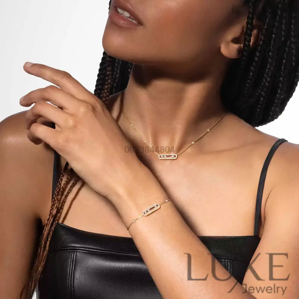 GOURMETTE MESSIKA BABY MOVE PAVÉ GOLD Bracelet Messika