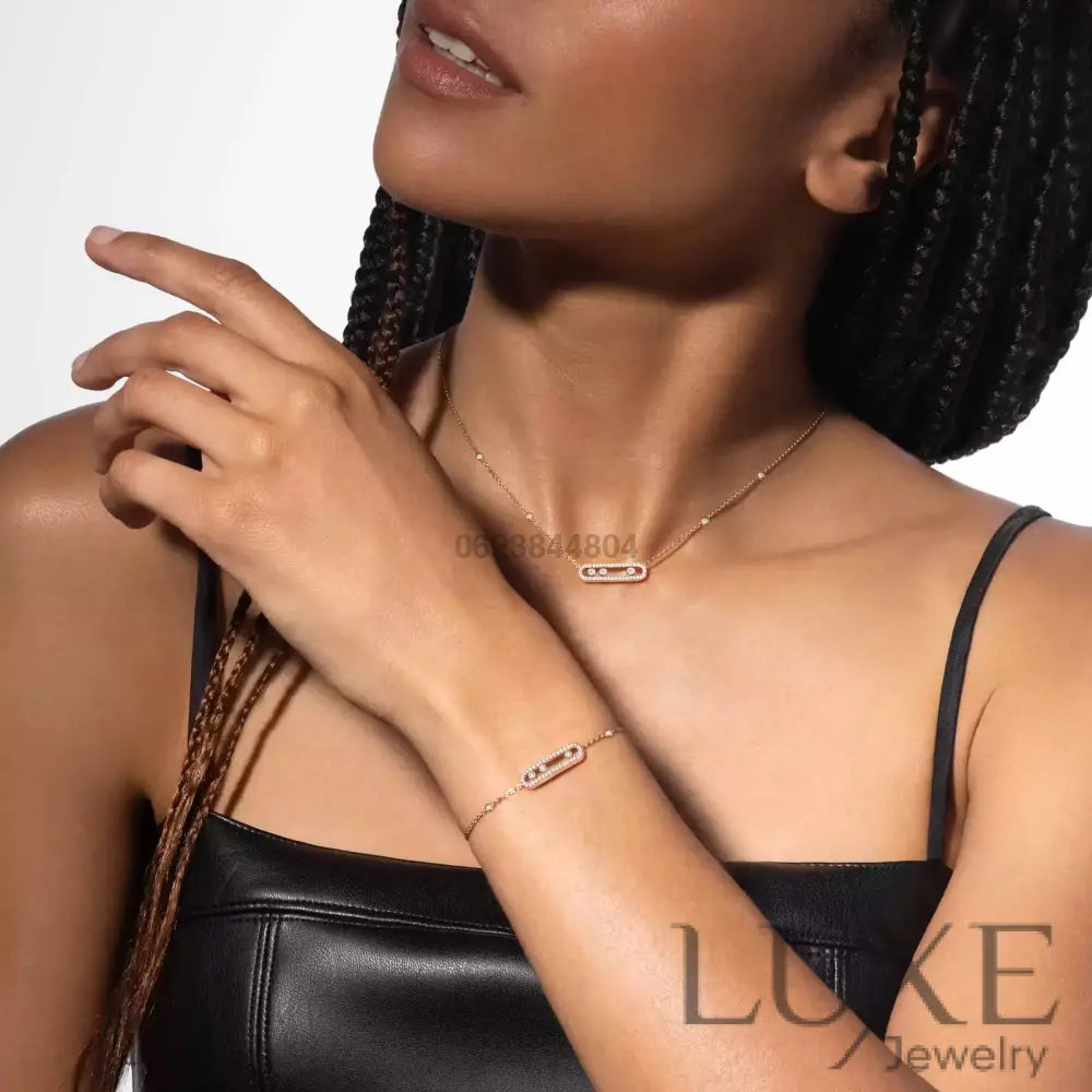 GOURMETTE MESSIKA BABY MOVE PAVÉ ROSE GOLD Bracelet Messika